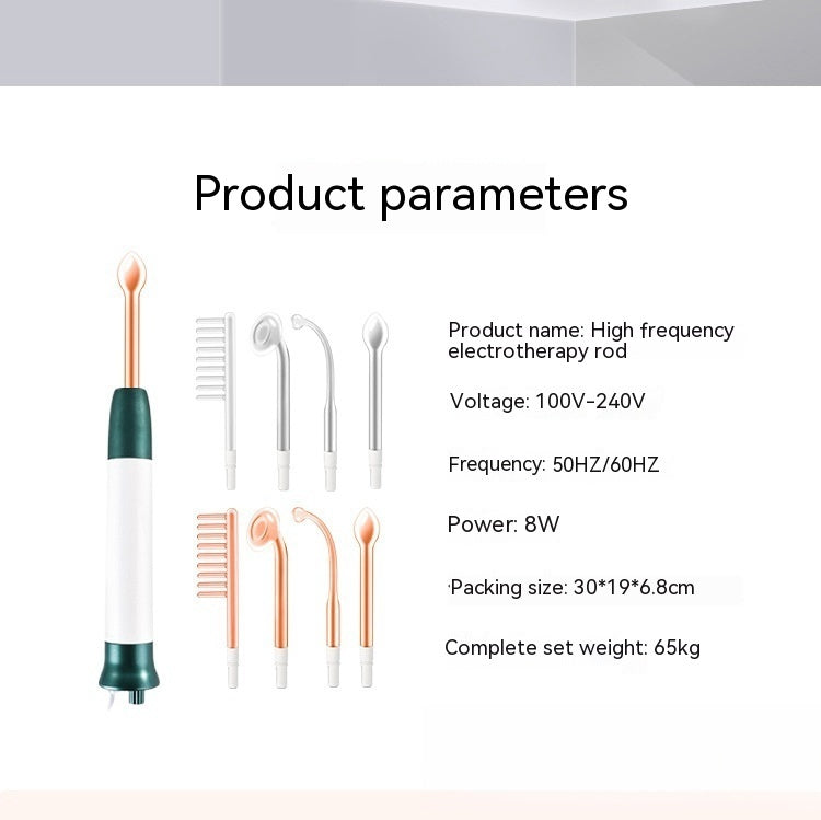 Enhanced Version High Frequency Electro-therapy Electrotherapy Rod Hair Facial Beauty Apparatus
