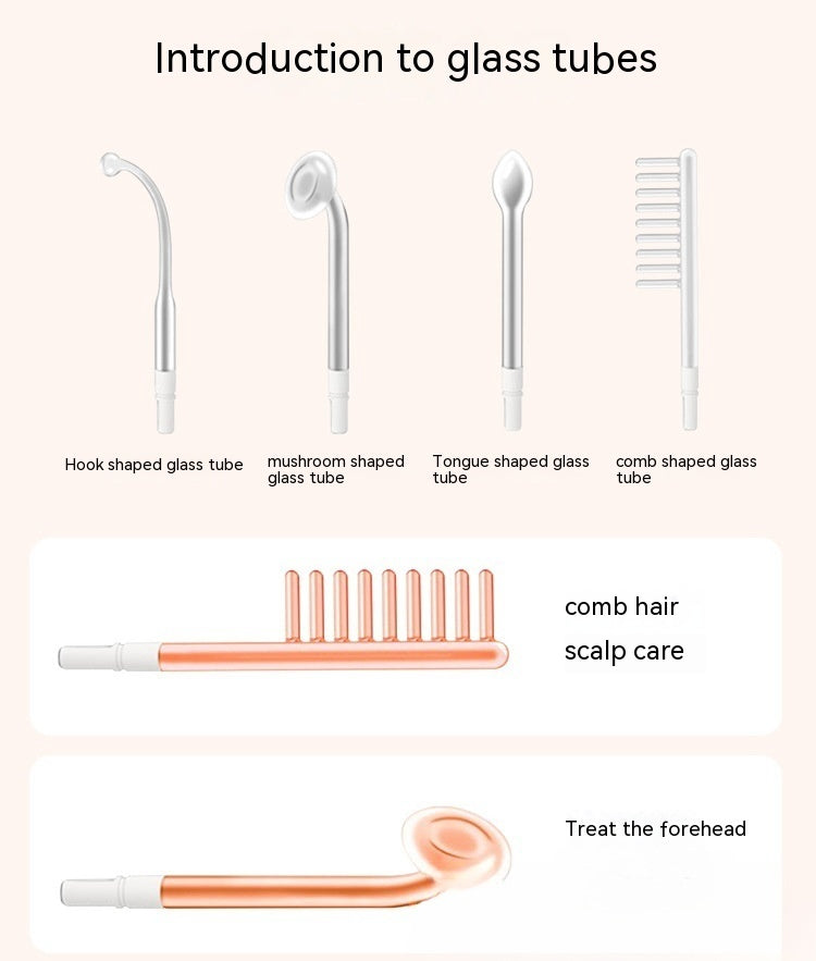 Enhanced Version High Frequency Electro-therapy Electrotherapy Rod Hair Facial Beauty Apparatus